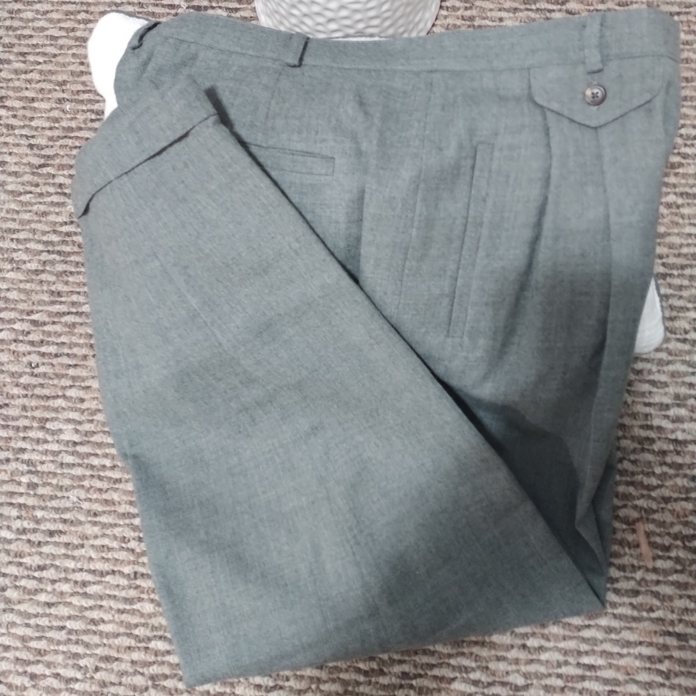 Lauren Ralph Lauren Wool - Blend Wide -Leg Pant Grey